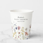 Boho新鮮なワイルドフラワーベビーシャワー 紙コップ (正面)