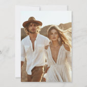 Boho日付の保存 | 写真エレガント日付の保存 招待状 (裏面)