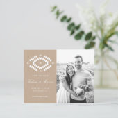 Boho日付はがき、Kraftを保存 案内ポストカード (スタンド正面)