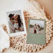 Boho日付を保存し、写真ミニマルな日付を保存 招待状