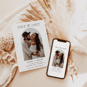 Boho日付を保存し、写真ミニマルな日付を保存 招待状