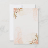 Boho日付ポストカードの保存 – 素朴フローラ セーブザデート (裏面)