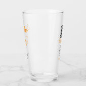 boho日付モダンを保存するQR名を追加する日付オレンジ タンブラーグラス (左)