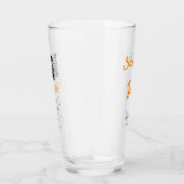 boho日付モダンを保存するQR名を追加する日付オレンジ タンブラーグラス (右)