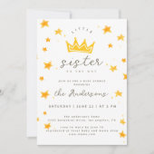 Boho星ベビーシャワーを星にする途中の妹 招待状 (正面)