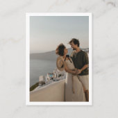 Boho書道モダンQRコードフォトウェディングRSVP エンクロージャーカード (裏面)