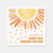 Boho最初のトリップのまわりにザ太陽誕生日水色 スタンダードカクテルナプキン (正面)
