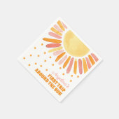 Boho最初のトリップのまわりにザ太陽誕生日水色 スタンダードカクテルナプキン (角)