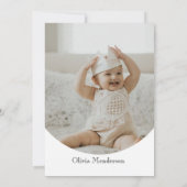 Boho最初のモダン誕生日バルーン誕生日写真 招待状 (裏面)