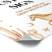 Boho最初のロデオ誕生日パーティーテーブルサイン ポスター (角)