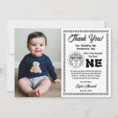 Boho最初の旅のまわりに日誕生日ありがとう サンキューカード (正面)