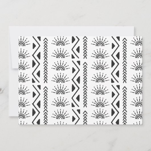 Boho最初の旅のまわりに日誕生日ありがとう サンキューカード (裏面)