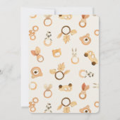 Boho服子供部屋ジェンダー中立ベイビーシャワー 招待状 (裏面)