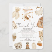 Boho服子供部屋ベビーシャワーサンキューカード 招待状 (正面)