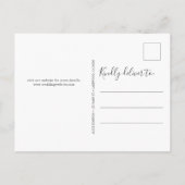 Boho木緑のスクリプトウェディング日付を保存 案内ポストカード (裏面)