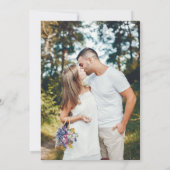 BOHO柔らかい花とトンボ結婚イ写真 招待状 (裏面)