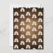 Boho森素朴動物モバイル赤ちゃんシャワー 招待状 (裏面)