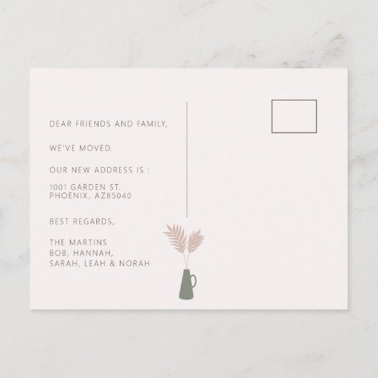 Boho植栽の新しいルーツの動きの発表 案内ポストカード (裏面)