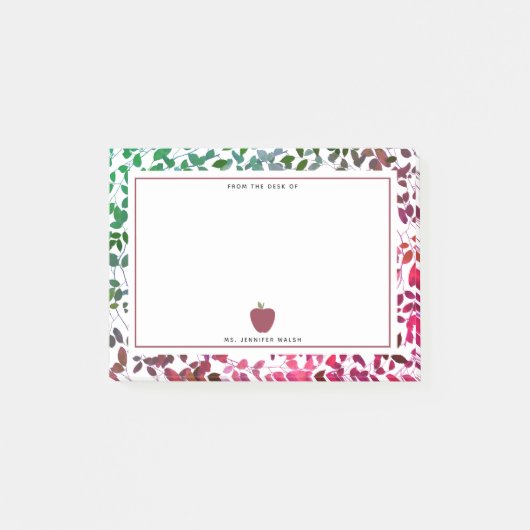 Boho植物のAppleの先生 ポストイット (正面)