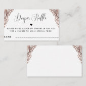 Boho植物ハート夏の赤ちゃんシャワーおむつラッフル エンクロージャーカード (正面/裏面)