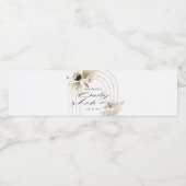 Boho植物性金ゴールドアーチ赤ちゃんシャワー ペットボトルラベル (シングルラベル)