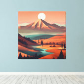 Boho横向き – 引き伸ばしキャンバス印刷（クワッド） キャンバスプリント (インサイチュ (ウッドフロア))