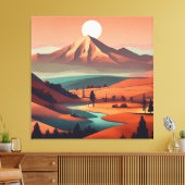 Boho横向き – 引き伸ばしキャンバス印刷（クワッド） キャンバスプリント (インサイチュ (リビング))