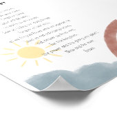 Boho水は主の祈りの言葉ポスター ポスター (角)