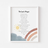 Boho水は主の祈りの言葉ポスター ポスター