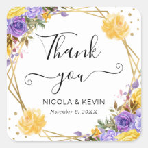 Boho水カラー春の花金ゴールドフレーム結婚ズ