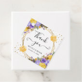 Boho水カラー春の花金ゴールドフレーム結婚ズ フェイバータグ (インサイチュ)