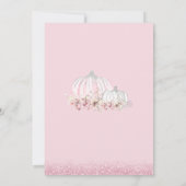 Boho水彩フローラかぼちゃガールベイビーシャワー 招待状 (裏面)