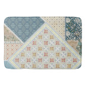 BOHO水彩フローラウィリアムモリスブルートライバル バスマット (正面)