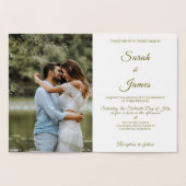 Boho水彩フローラパンパスグラスフォト 箔カード (内部)