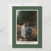 BOHO水彩フローラパンパスグラスフォレストグリーン 招待状 (裏面)