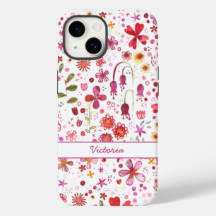 Boho水彩フローラ名 Case-Mate iPhone 14ケース