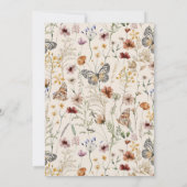 Boho水彩フローラ野草赤ちゃんシャワー サンキューカード (裏面)