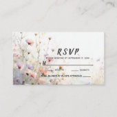 Boho水彩ワイルドフラワーフローラパーソナライズ プレイスカード (正面)