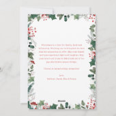 Boho水彩写真クリスマスカード シーズンカード (裏面)