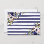 Boho水彩冬の花ウェディングRSVPカード 出欠カード (裏面)