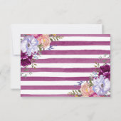 Boho水彩夏の花ウェディングRSVPカード 出欠カード (裏面)