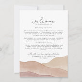 Boho水彩抽象芸術ウェルカムノート&旅程 (正面)