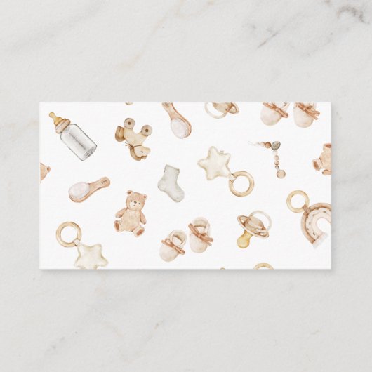 Boho水彩木地動物性発現 エンクロージャーカード (裏面)