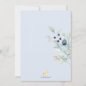 Boho水彩木綿花卒業 案内状 (裏面)