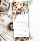 Boho水彩秋のフローラバンチ赤ちゃんシャワー 招待状