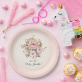 BOHO水彩秋フローラ赤面ベビーガールシャワー ペーパープレート (パーティー)