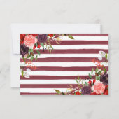 Boho水彩秋花花結婚式RSVPカード 出欠カード (裏面)