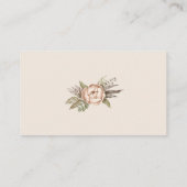 Boho水彩色フローラ本（赤ちゃんシャワー用） エンクロージャーカード (裏面)