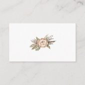 Boho水彩色フローラ本（赤ちゃんシャワー用） エンクロージャーカード (裏面)