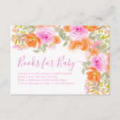 Boho水彩色フローラ本（赤ちゃんシャワー用） エンクロージャーカード (正面)